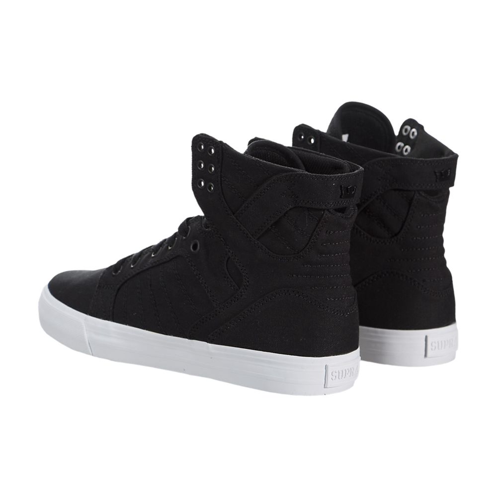 Baskets Montantes Supra SkyTop D Noir Black/White Femme | CLD-67089897